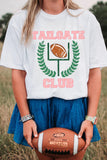 White TAILGATE CLUB Casual Round Neck Game Day T Shirt - Aaria Tees Aaria Tees