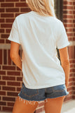 White COWBOY LOVER Lettering Graphic Tee Aaria Tees