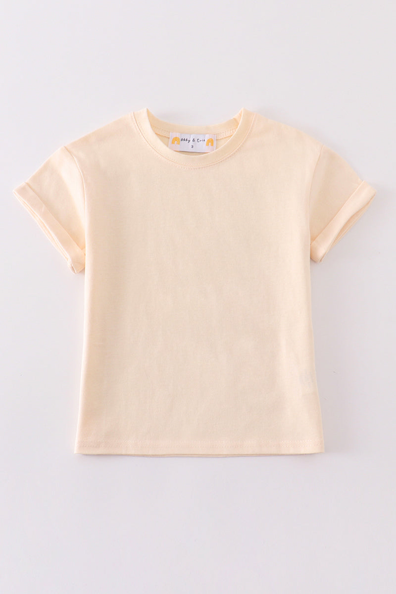 Premium Cream basic T-shirt - Aaria Tees