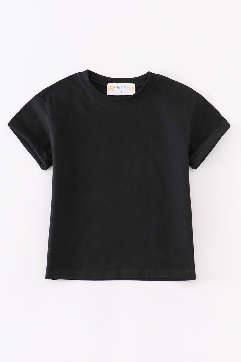 Premium Black basic T-shirt Kids and adult - Aaria Tees Aaria Tees