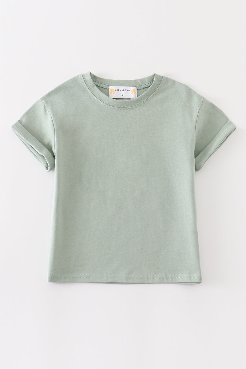 Premium Sage basic T-shirt - Aaria Tees
