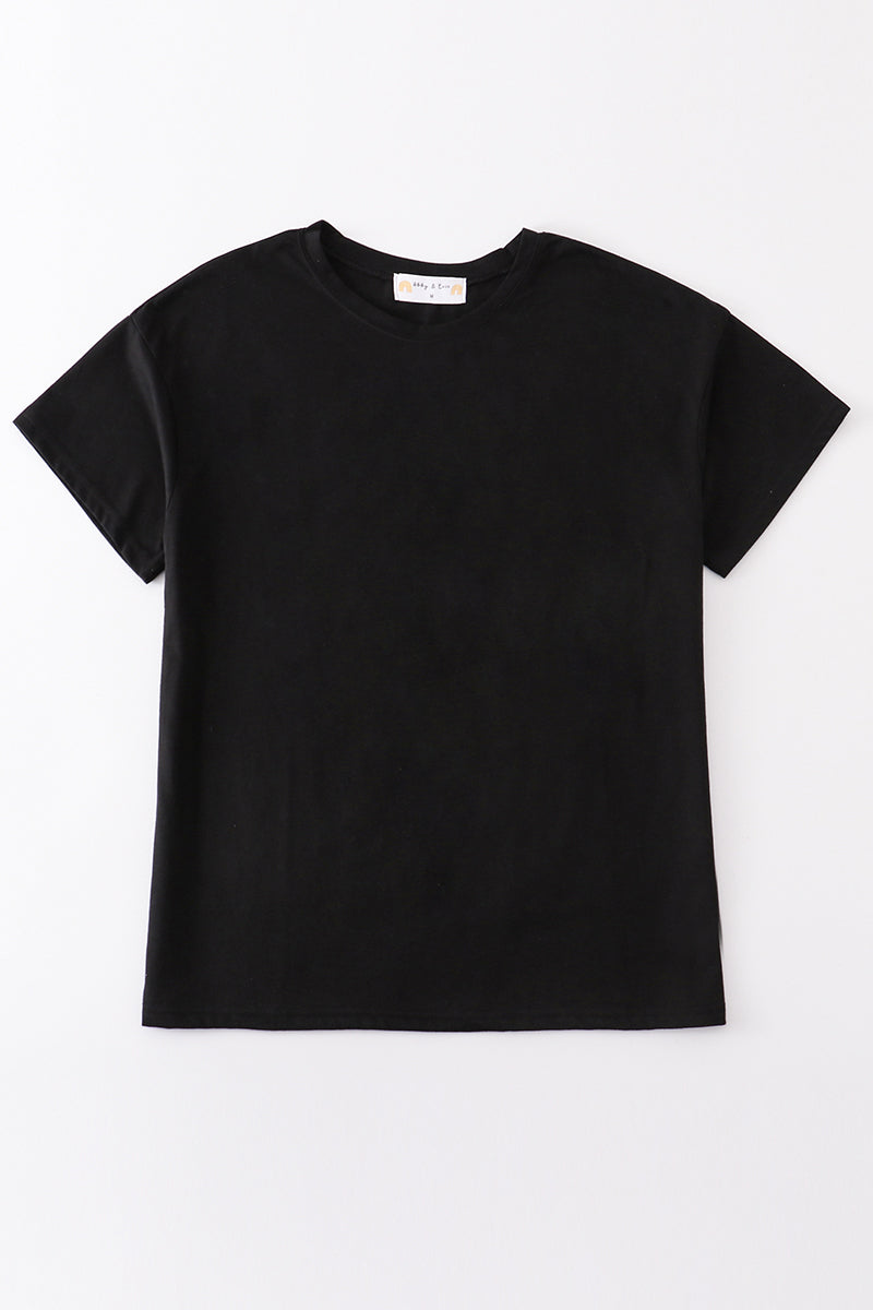 Premium Black basic T-shirt Kids and adult - Aaria Tees Aaria Tees