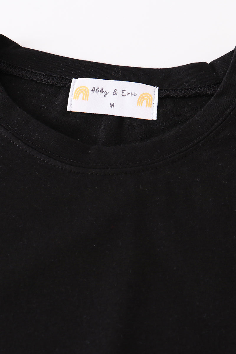 Premium Black basic T-shirt Kids and adult - Aaria Tees Aaria Tees