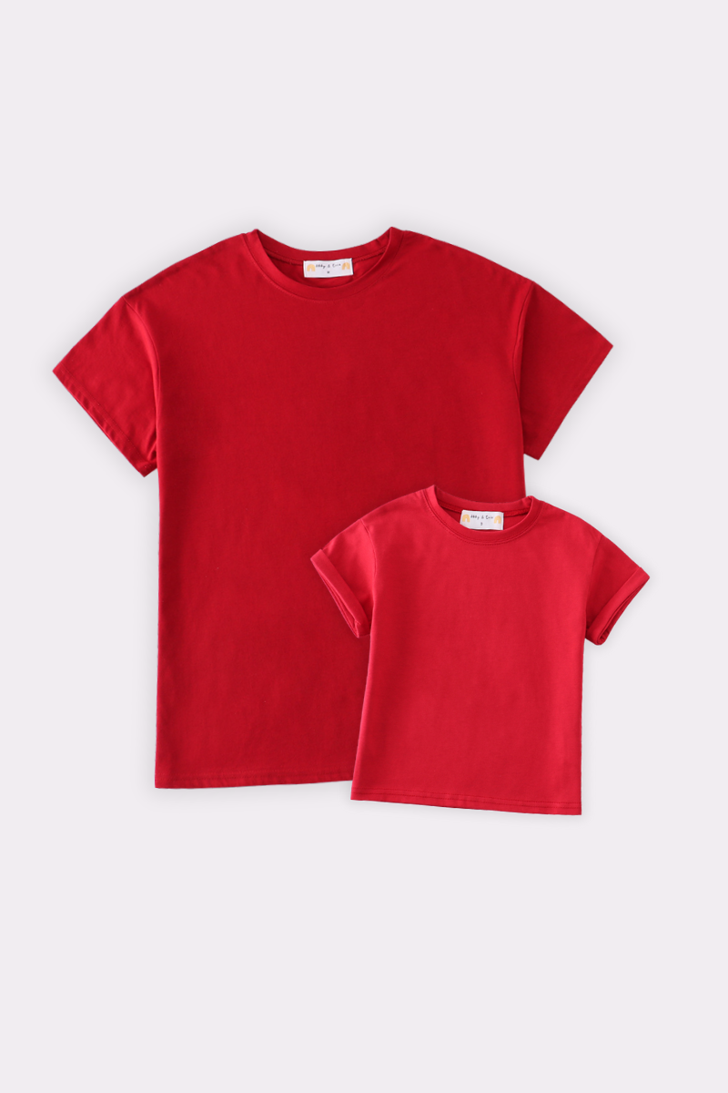 Premium Maroon basic T-shirt Kids and adult - Aaria Tees Aaria Tees