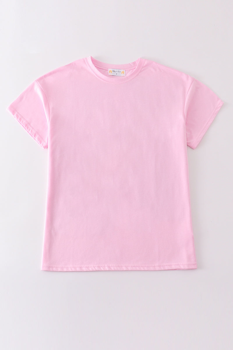 Premium Blush basic T-shirt Kids and adult - Aaria Tees Aaria Tees