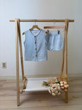 Premium Sky muslin boy shorts set - Aaria Tees Aaria Tees