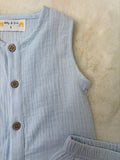 Premium Sky muslin boy shorts set - Aaria Tees Aaria Tees