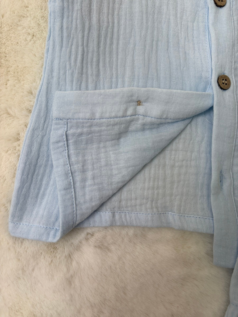 Premium Sky muslin boy shorts set - Aaria Tees Aaria Tees
