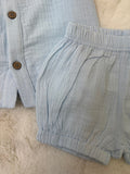 Premium Sky muslin boy shorts set - Aaria Tees Aaria Tees