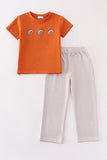 Premium Carmel football embroidery boy set Aaria Tees
