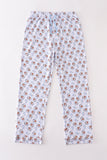 Premium blue christmas santa claus print men pajama pants - Aaria Tees Aaria Tees