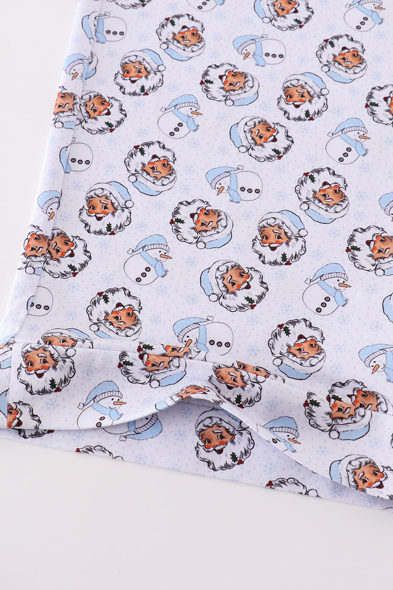 Premium blue christmas santa claus print men pajama pants - Aaria Tees Aaria Tees