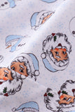 Premium blue christmas santa claus print men pajama pants - Aaria Tees Aaria Tees