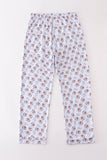 Premium blue christmas santa claus print men pajama pants - Aaria Tees Aaria Tees