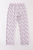 Premium pink christmas santa claus print women pajama pants - Aaria Tees Aaria Tees