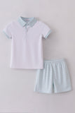 Blue active shorts set - Aaria Tees Aaria Tees