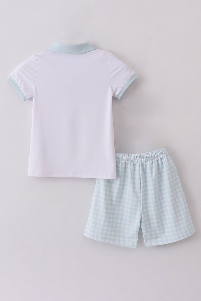 Blue active shorts set - Aaria Tees Aaria Tees