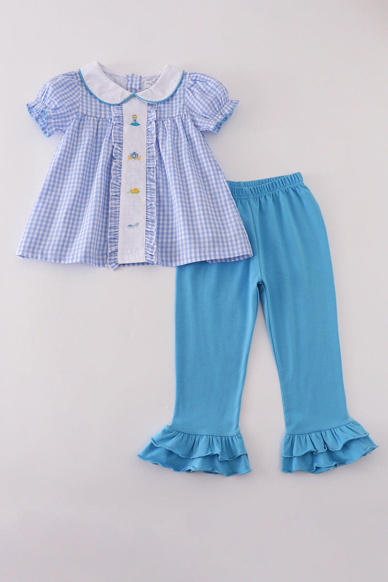 Blue princess pumpkin ruffle set - Aaria Tees Aaria Tees