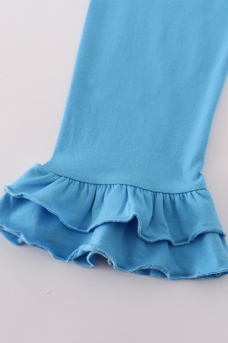 Blue princess pumpkin ruffle set - Aaria Tees Aaria Tees
