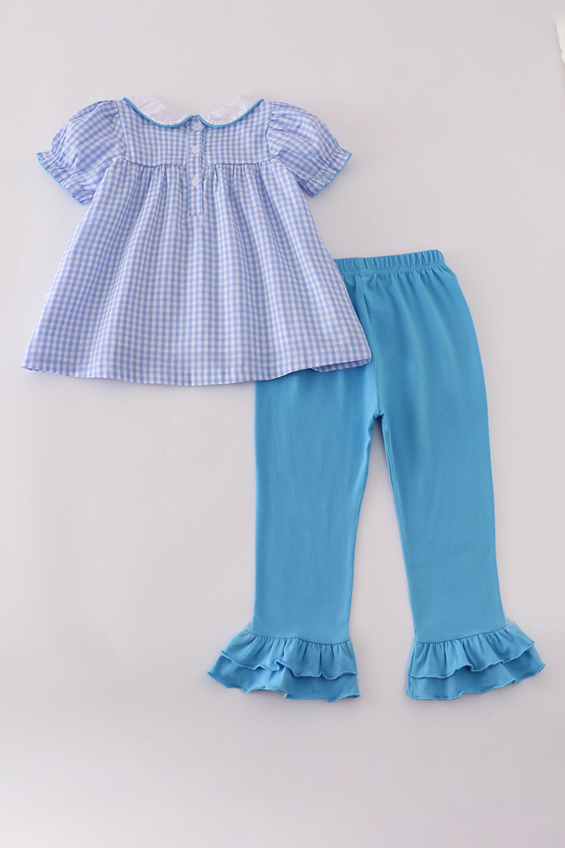 Blue princess pumpkin ruffle set - Aaria Tees Aaria Tees
