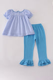 Blue princess pumpkin ruffle set - Aaria Tees Aaria Tees