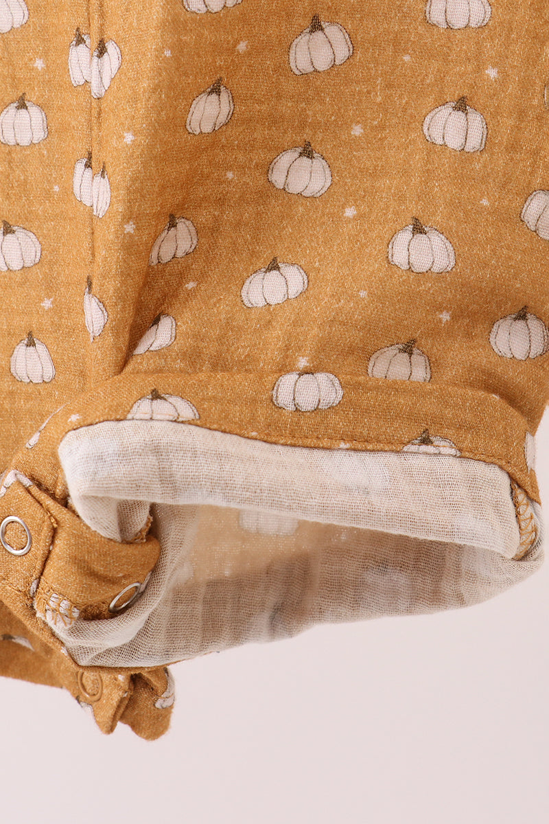 Premium pumpkin print muslin jonjon - Aaria Tees Aaria Tees