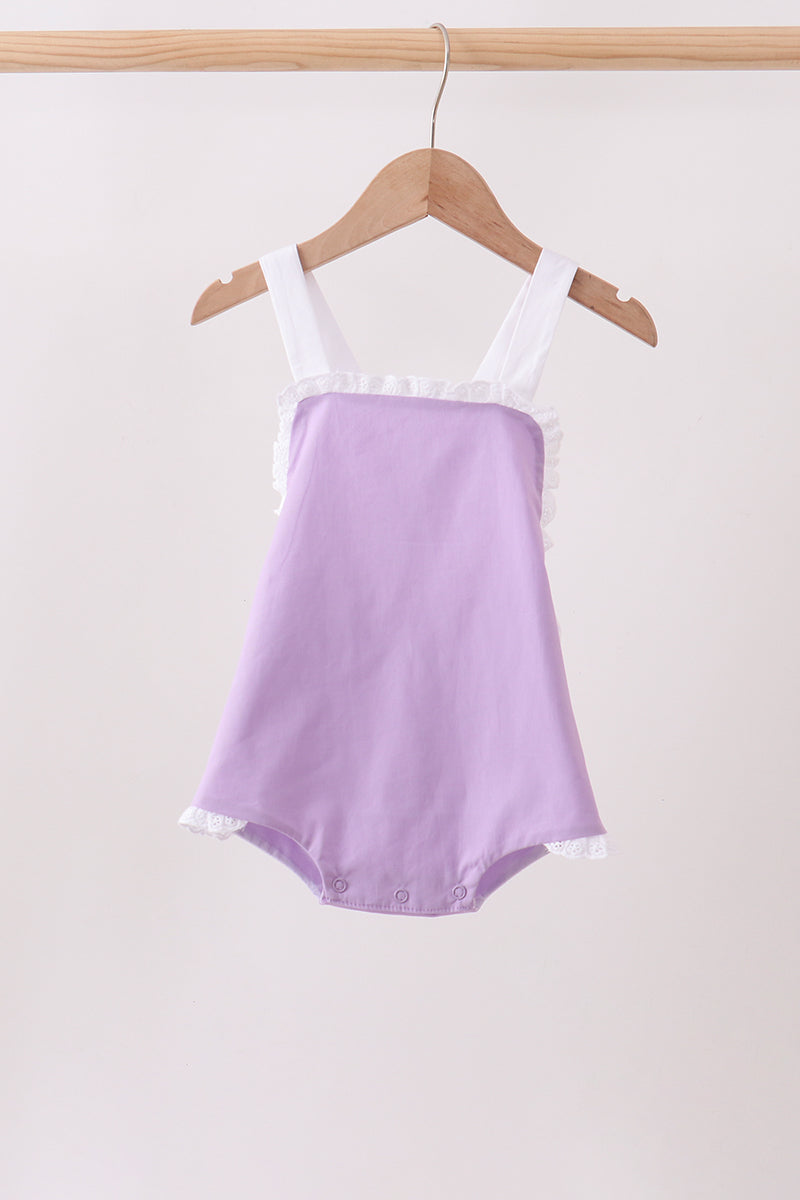 Purple ribbon ruffle bow bubble - Aaria Tees Aaria Tees