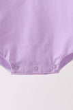 Purple ribbon ruffle bow bubble - Aaria Tees Aaria Tees