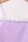 Purple ribbon ruffle bow bubble - Aaria Tees Aaria Tees