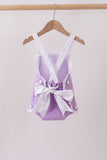 Purple ribbon ruffle bow bubble - Aaria Tees Aaria Tees