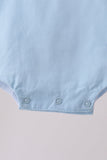 Blue ribbon ruffle bow bubble - Aaria Tees Aaria Tees
