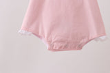 Pink ribbon ruffle bow bubble - Aaria Tees Aaria Tees