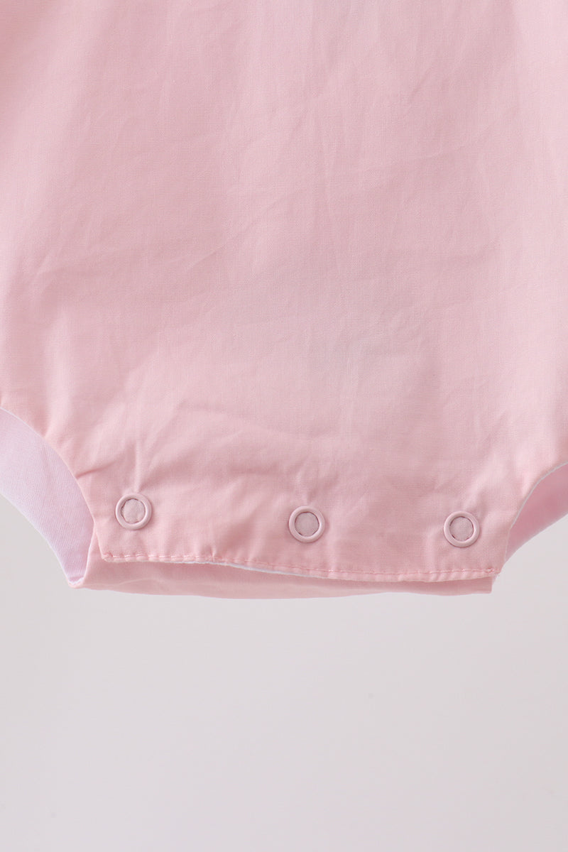 Pink ribbon ruffle bow bubble - Aaria Tees Aaria Tees