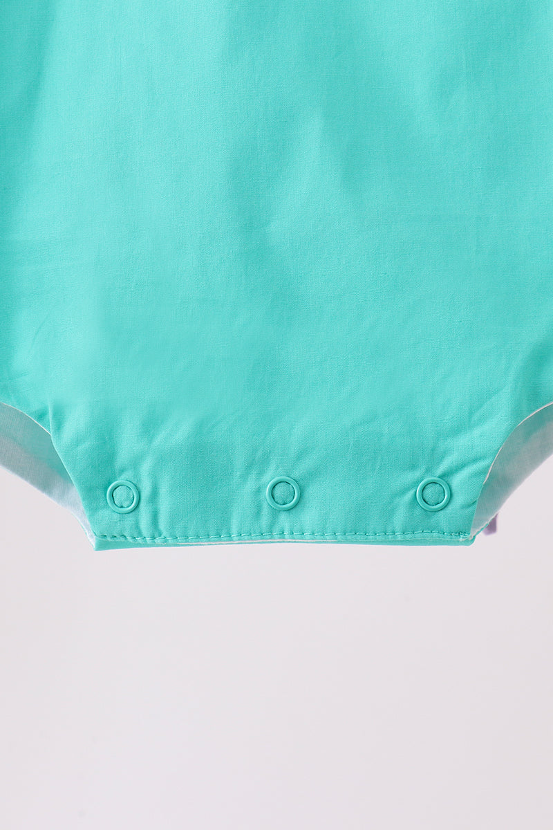 Green ribbon ruffle bow bubble - Aaria Tees Aaria Tees