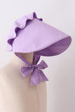 Purple ruffle bow bonnet - Aaria Tees Aaria Tees