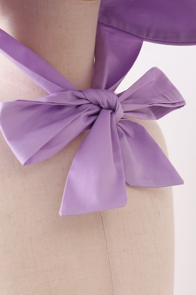 Purple ruffle bow bonnet - Aaria Tees Aaria Tees