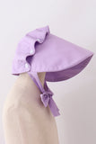 Purple ruffle bow bonnet - Aaria Tees Aaria Tees