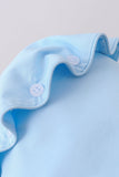Blue ruffle bow bonnet - Aaria Tees Aaria Tees