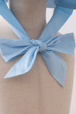 Blue ruffle bow bonnet - Aaria Tees Aaria Tees