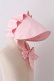 Pink ruffle bow bonnet - Aaria Tees Aaria Tees