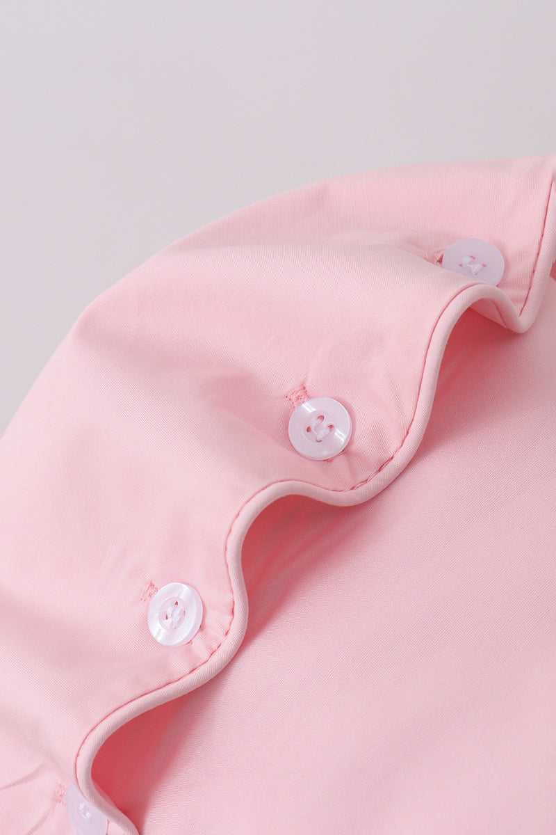 Pink ruffle bow bonnet - Aaria Tees Aaria Tees