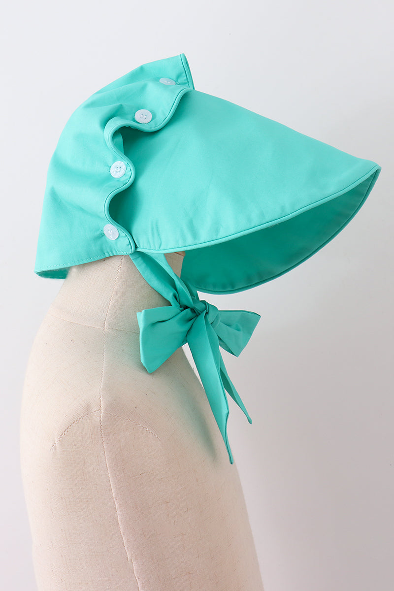 Green ruffle bow bonnet - Aaria Tees Aaria Tees