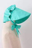 Green ruffle bow bonnet - Aaria Tees Aaria Tees