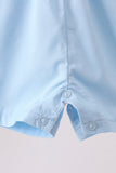 Yellow & blue ruffle bow bubble - Aaria Tees Aaria Tees