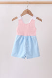 Pink & blue ruffle bow bubble Aaria Tees