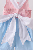 Pink & blue ruffle bow bubble Aaria Tees