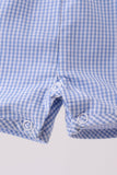 Blue ruffle bow bubble - Aaria Tees Aaria Tees