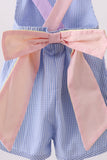 Blue ruffle bow bubble - Aaria Tees Aaria Tees