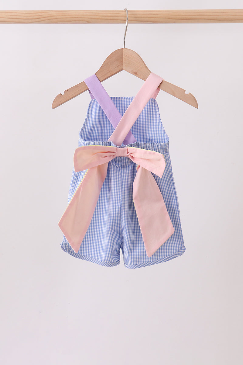 Blue ruffle bow bubble - Aaria Tees Aaria Tees