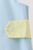 Blue yellow colorblock jonjon - Aaria Tees Aaria Tees